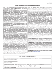 Form DTE105K Homestead Exemption Application for Surviving Spouses of Public Service Officers Killed in the Line of Duty - Butler County, Ohio, Page 2