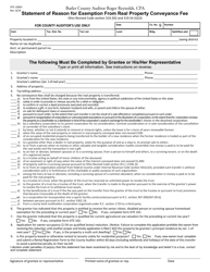 Document preview: Form DTE100EX Statement of Reason for Exemption From Real Property Conveyance Fee - Butler County, Ohio