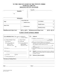 Document preview: Family Court General Order - DeKalb County, Illinois