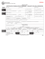 Form VR-700 &quot;Certificate of Dissolution of Marriage/Civil Union or Legal Separation&quot; - Illinois