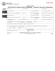 Form VR-700 Certificate of Dissolution of Marriage/Civil Union or Legal Separation - Illinois, Page 3