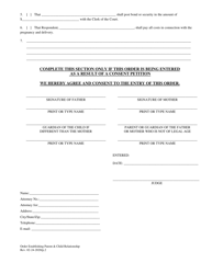 Order Establishing Parent and Child Relationship - DeKalb County, Illinois, Page 2