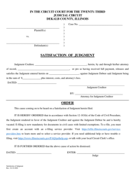 Document preview: Satisfaction of Judgment - DeKalb County, Illinois