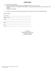 Interrogatories/Answer to Wage Deduction Proceedings - DeKalb County, Illinois, Page 2