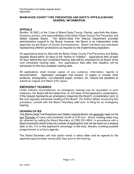 Fire Prevention and Safety Appeals Board Application for Public Hearing - Miami-Dade County, Florida, Page 2