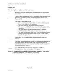 Fire Prevention and Safety Appeals Board Application for Public Hearing - Miami-Dade County, Florida, Page 4