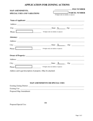 Document preview: Application for Zoning Actions - DeKalb County, Illinois