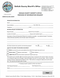 Document preview: Freedom of Information Request - DeKalb County, Illinois
