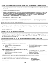 Form DH2007-CHP Epilepsy Medication Program Application - Florida, Page 2