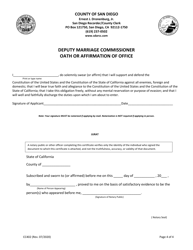 Form CC402 Deputy Marriage Commissioner for a Day - Application by Mail - County of San Diego, California, Page 4