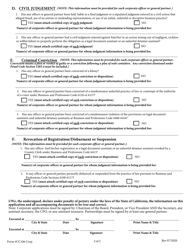 Form CC106 Corporate Certificate of Registration as an Unlawful Detainer Assistant - County of San Diego, California, Page 2