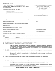Form BOE-268-B Free Public Library or Free Museum Claim - County of San Diego, California