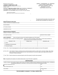 Document preview: Form BOE-263-B Lessees' Exemption Claim - County of San Diego, California