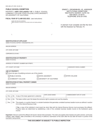 Form BOE-268-A Public School Exemption - County of San Diego, California