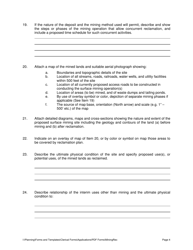 Mining Reclamation Plan Form - Stanislaus County, California, Page 4