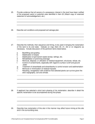 Mining Reclamation Plan Form - Stanislaus County, California, Page 5