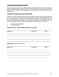 Noise Control Waiver Application - Stanislaus County, California, Page 4