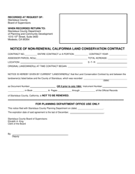 Notice of Non-renewal California Land Conservation Contract - Stanislaus County, California, Page 2