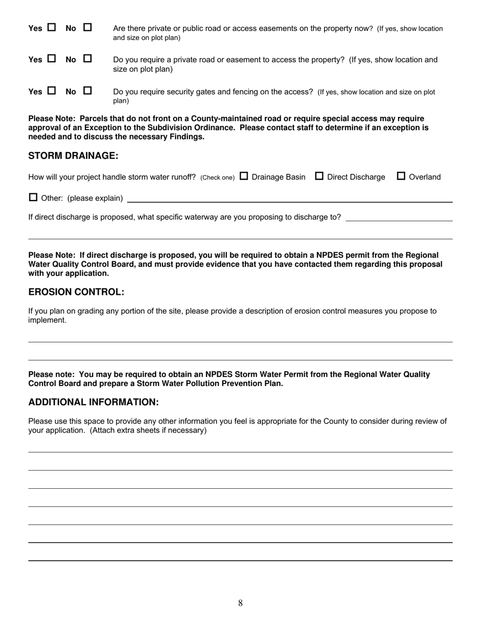 Application Questionnaire - Stanislaus County, California, Page 13