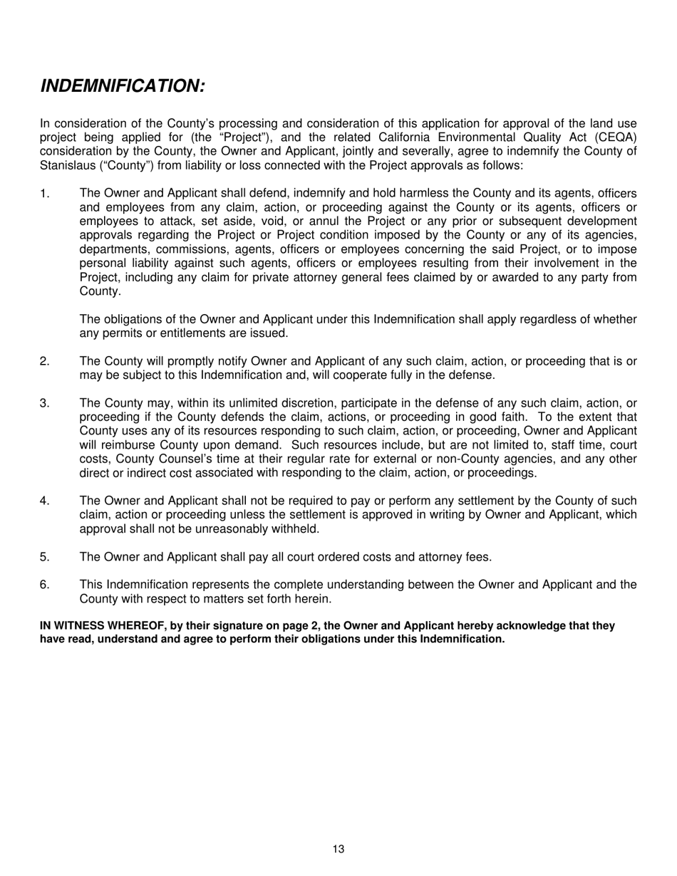 Application Questionnaire - Stanislaus County, California, Page 18