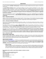 Aplicacion Para El Acta De Matrimonio - Stanislaus County, California (Spanish), Page 3