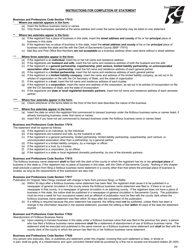 Fictitious Business Name Statement - Stanislaus County, California, Page 2