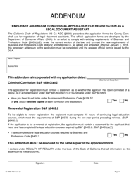 Form 45-0005 Application for Individual Legal Document Assistant Certificate of Registration - Stanislaus County, California, Page 4
