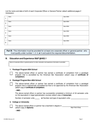 Form 45-0006 Application for Corporation/Partnership Legal Document Assistant Certificate of Registration - Stanislaus County, California, Page 2