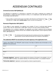 Form 45-0006 Application for Corporation/Partnership Legal Document Assistant Certificate of Registration - Stanislaus County, California, Page 6