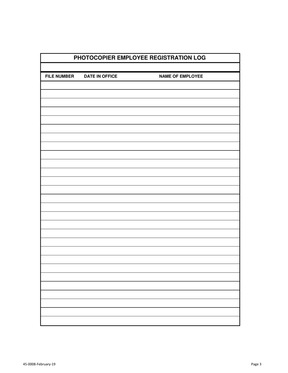 Form 45-0008 Application for Corporation / Partnership Professional Photocopier Certificate of Registration - Stanislaus County, California, Page 3
