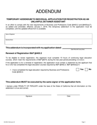 Form 45-0012 Application for Individual Unlawful Detainer Assistant Certificate of Registration - Stanislaus County, California, Page 3