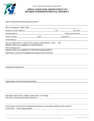 Document preview: Application for Appointment to Board/Commission/Special District - Stanislaus County, California