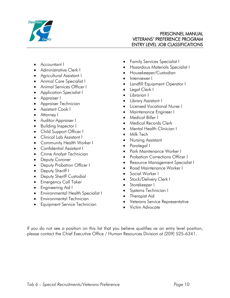 Veterans Application Supplement - Stanislaus County, California, Page 6