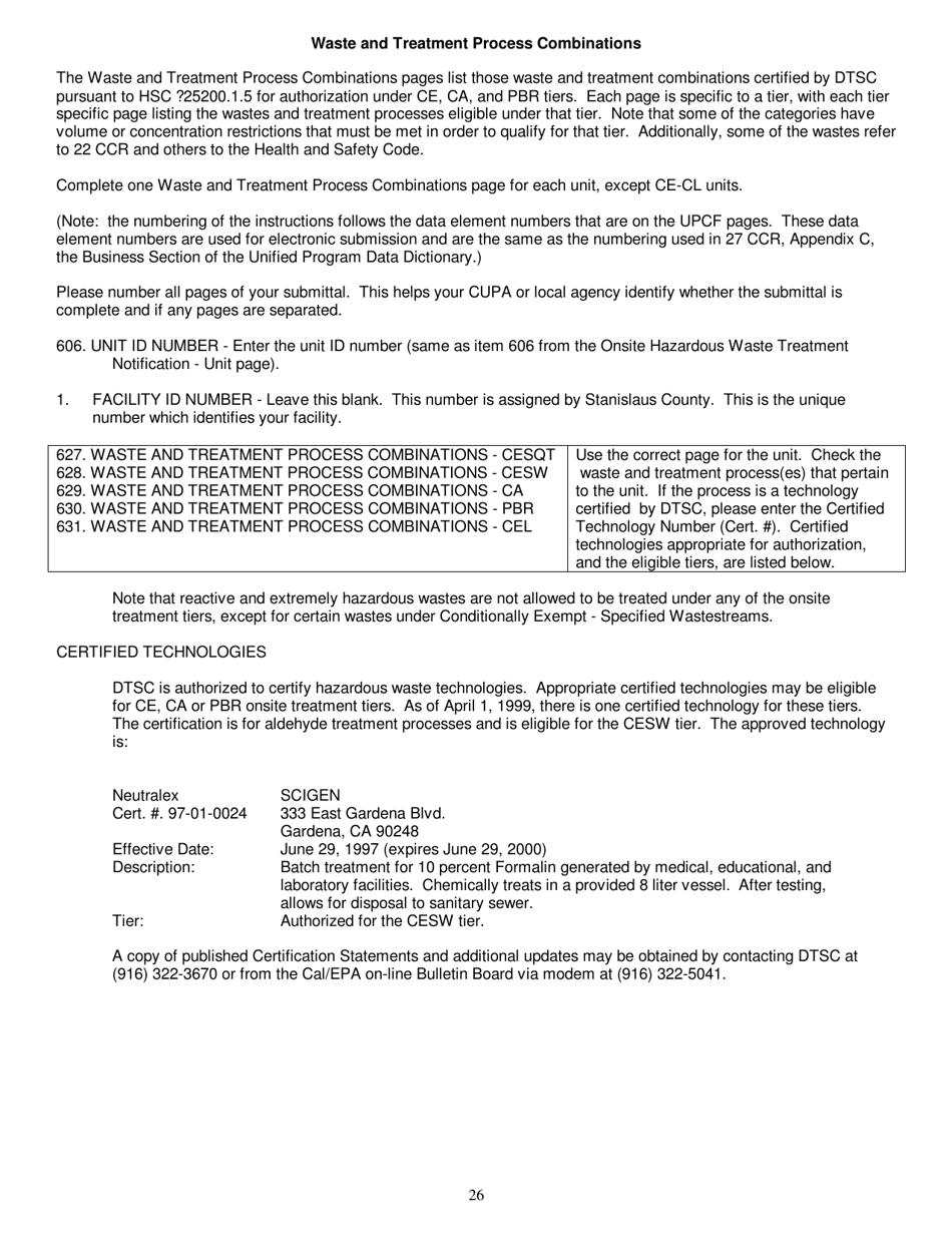 Conditionally Exempt Small Quantity Treatment (Cesqt) Page - Stanislaus County, California, Page 2