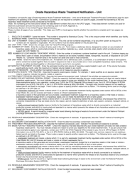 Onsite Hazardous Waste Treatment Notification - Unit Page - Stanislaus County, California, Page 2