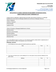 Application to License a Massage Establishment or Massage School - Stanislaus County, California, Page 3