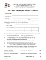 Document preview: Form 24 Fire Safety Officer (Fso) Services Agreement - County of Los Angeles, California