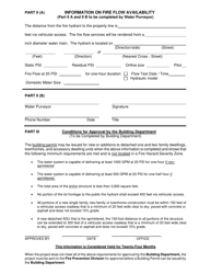 Form 195 Information on Fire Flow Availability for Building Permit for One and Two Family Dwellings, Townhomes, and Accessory Dwelling Unit&#039;s - County of Los Angeles, California, Page 2