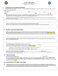 Community Event Permit (Cep) Application - County of San Diego, California, Page 4