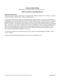 Recycled Water Inspection Application - County of San Diego, California, Page 2