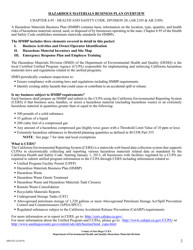 Form HM-952 Hazardous Materials Business Plan - County of San Diego, California, Page 2