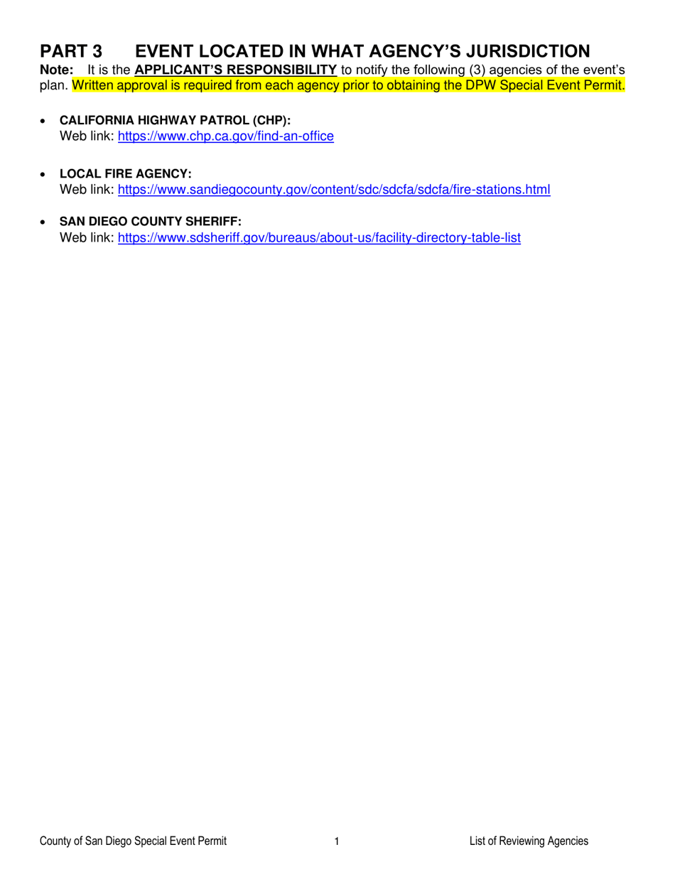 Application for Special Event Permit - County of San Diego, California, Page 4