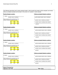 Bacteriological Sample Siting Plan for Monthly Testing - County of San Diego, California, Page 3