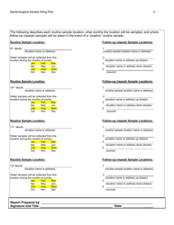 Bacteriological Sample Siting Plan for Monthly Testing - County of San Diego, California, Page 5
