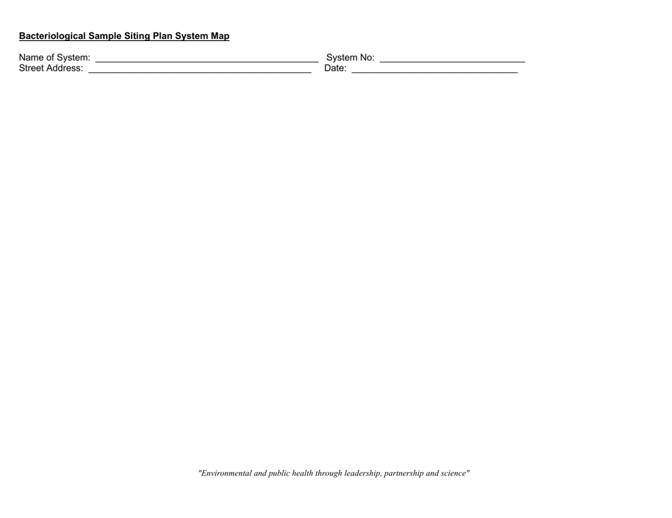 County of San Diego, California Bacteriological Sample Siting Plan for
