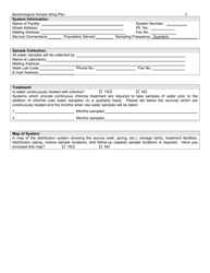 Bacteriological Sample Siting Plan for Quarterly Testing - County of San Diego, California, Page 2
