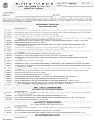 Form HM-9255 MW Compliance Inspection Report - Medical Waste Generators - County of San Diego, California
