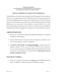 Form HM-9170 Hmd Special Projects Assistance Program Application - County of San Diego, California, Page 2