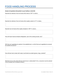 Food Business Plan Review Application - City of Columbus, Ohio, Page 7