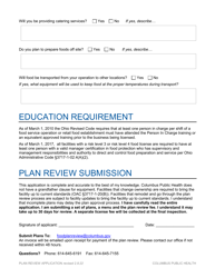 Food Business Plan Review Application - City of Columbus, Ohio, Page 8